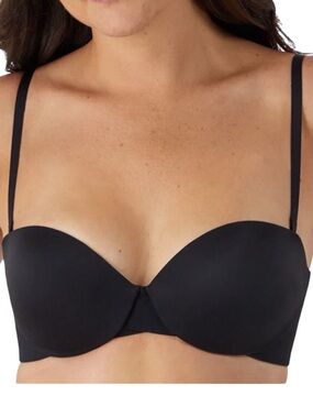 Maidenform Dreamwire Strapless Padded Lift Underwire Bra Black Size 34C